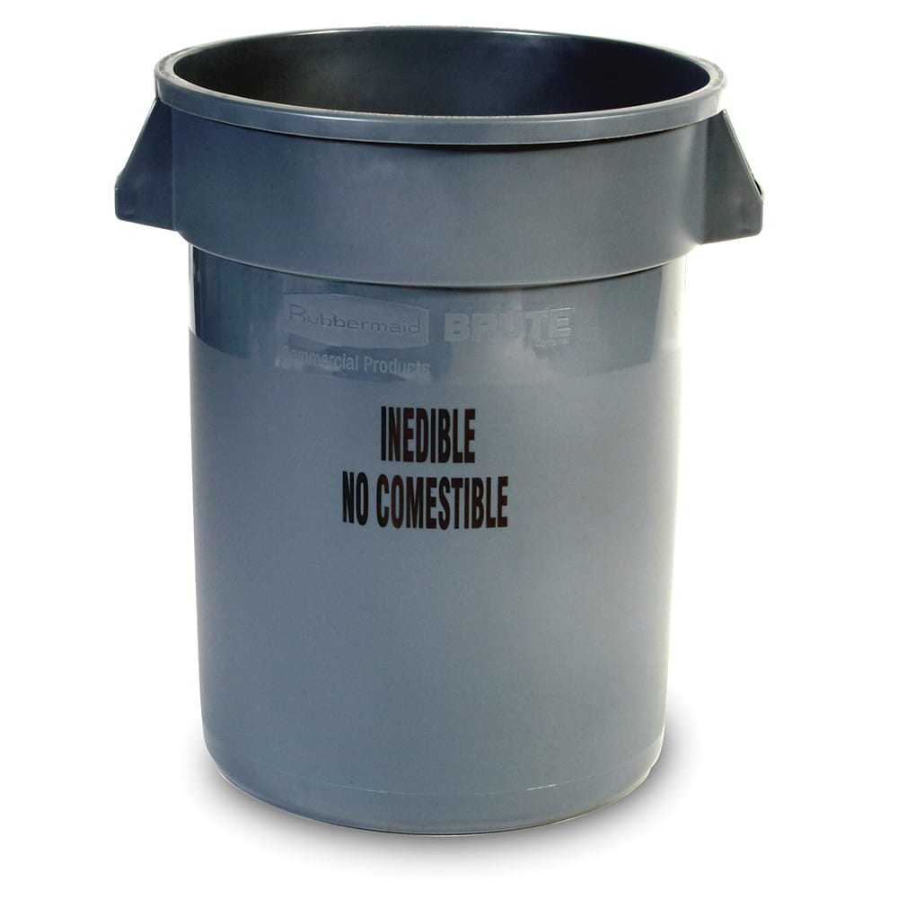 Rubbermaid FG263256GRAY 32 gal Food Processing Container - Inedible Imprint, Gray