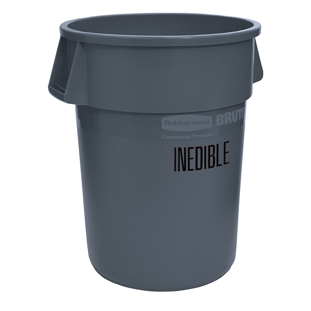 Rubbermaid FG264356GRAY 44 gal Food Processing Container - USDA Condemned Imprint, Gray