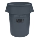 Rubbermaid FG264356GRAY 44 gal Food Processing Container - USDA Condemned Imprint, Gray thumbnail 2