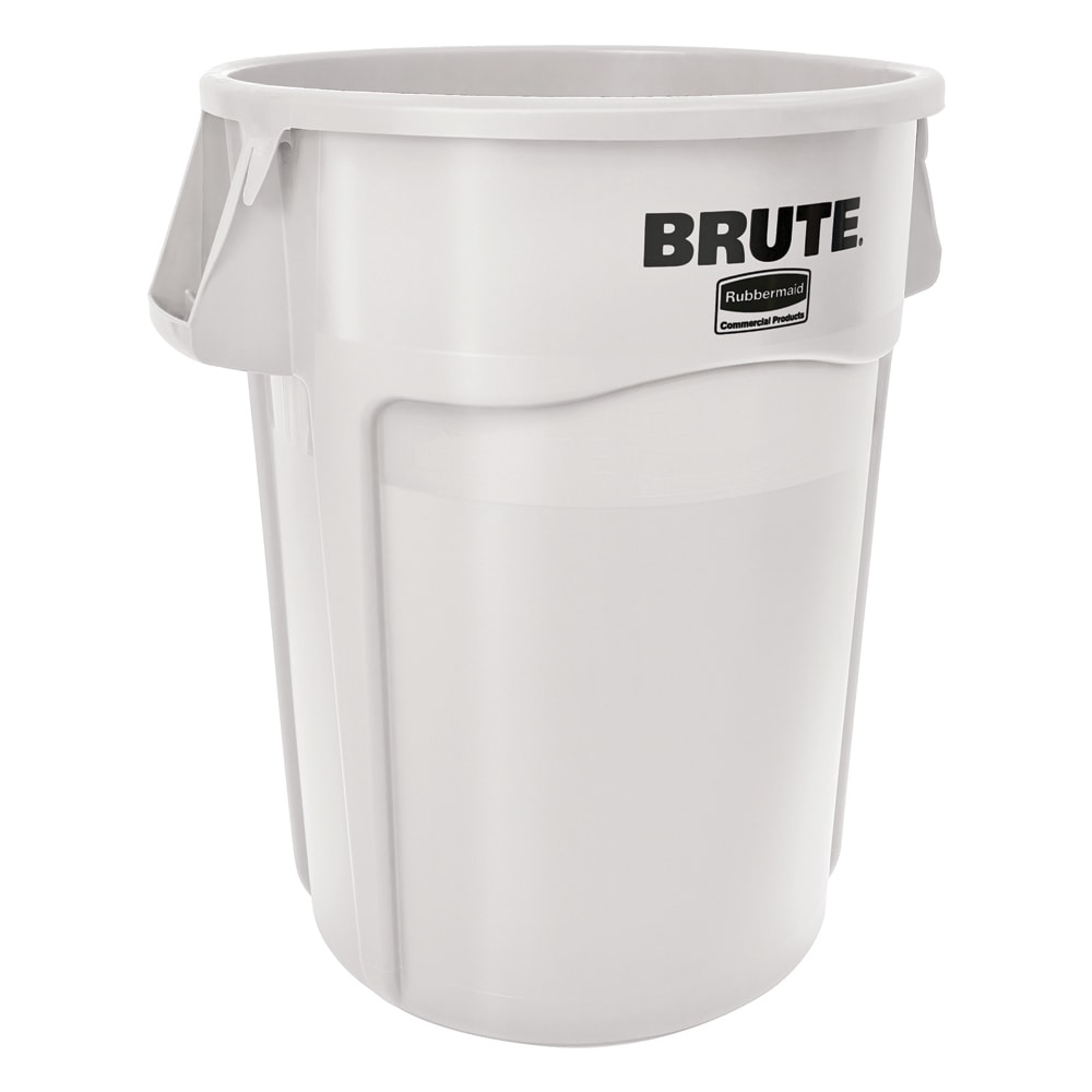 Rubbermaid FG265500WHT 55 gallon Brute Trash Can - Plastic, Round