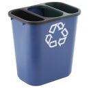 Rubbermaid FG295073BLA 3 2/5 gal Multiple Material Recycle Bin - Indoor thumbnail 2