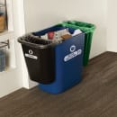 Rubbermaid FG295073BLA 3 2/5 gal Multiple Material Recycle Bin - Indoor thumbnail 4