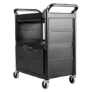 Rubbermaid FG345700BLA 3 Level Polymer Utility Cart w/ 200 lb Capacity, Raised Ledges thumbnail 4