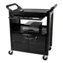 Rubbermaid FG345700BLA 3 Level Polymer Utility Cart w/ 200 lb Capacity, Raised Ledges thumbnail 5