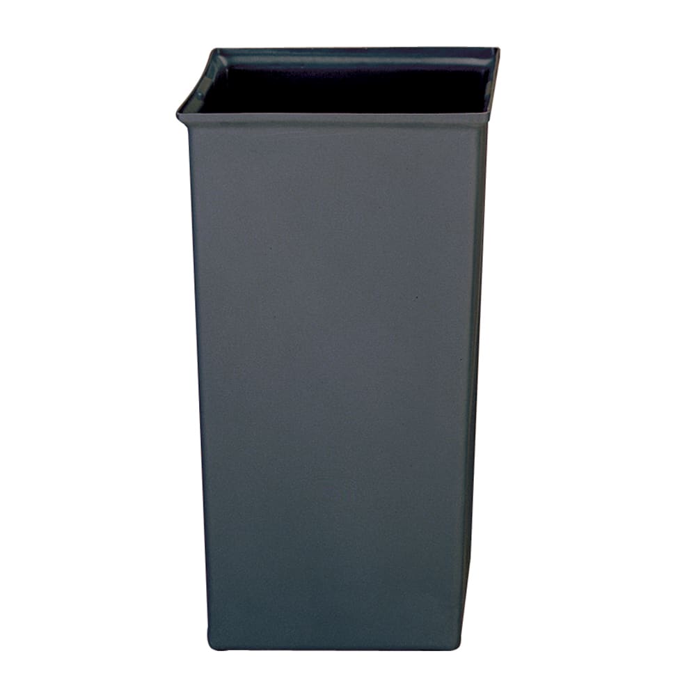 Rubbermaid FG356600 GRAY 24 2/3 gal Square Rigid Trash Can Liner, Plastic - Gray