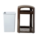 Rubbermaid FG397000 SBLE 35 gal Landmark Series Container - 26x26x40" Dome Top Frame, Sable thumbnail 2