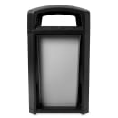 Rubbermaid FG397500 BLA 50 gal Landmark Series Container - 26x26x46 1/2" Dome Top Frame, Black thumbnail 2