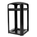 Rubbermaid FG397500 BLA 50 gal Landmark Series Container - 26x26x46 1/2" Dome Top Frame, Black thumbnail 5