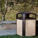 Rubbermaid FG400300 ROCK Trash Container Panel - 35 gal Landmark Series, River Rock thumbnail 2