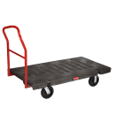 Rubbermaid FG446600BLA 2000 lb Platform Truck w/ Tie Downs, 60"L x 30"W thumbnail 2