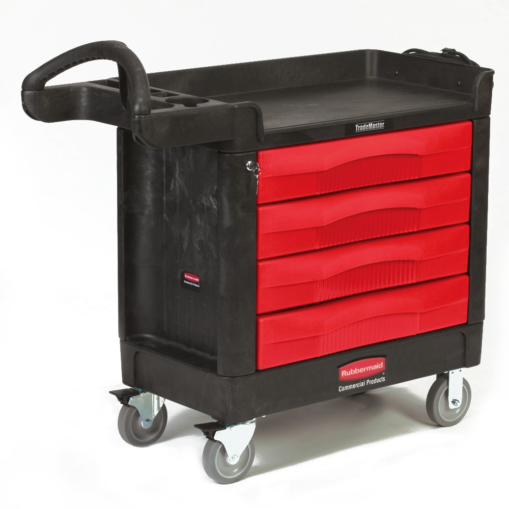 Rubbermaid FG451388 BLA Maintenance Cart w/ 500 lb Capacity, Black
