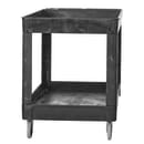 Rubbermaid FG452089BLA Polymer Utility Cart - 2 Levels, Raised Ledges, Structural Foam, Black thumbnail 3