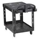Rubbermaid FG452500 BLA 2 Level Polymer Utility Cart w/ 500 lb Capacity, Flat Ledges thumbnail 3