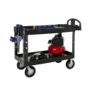 Rubbermaid FG454610 BLA 2 Level Polymer Utility Cart - 55"L x 26"W x 33-1/4"H, Black thumbnail 2