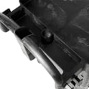 Rubbermaid FG454610 BLA 2 Level Polymer Utility Cart - 55"L x 26"W x 33-1/4"H, Black thumbnail 3