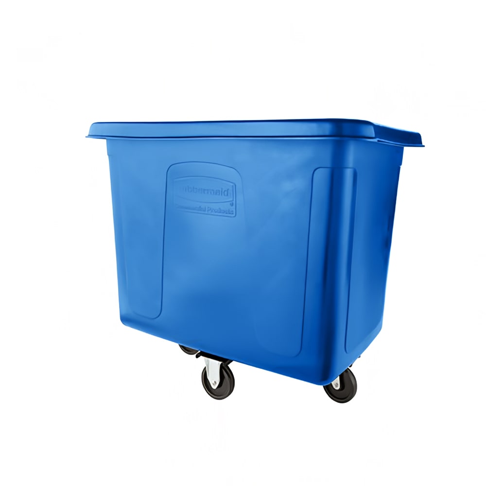 Rubbermaid FG460800DBLUE Trash Cart w/ 300 lb Capacity, Blue
