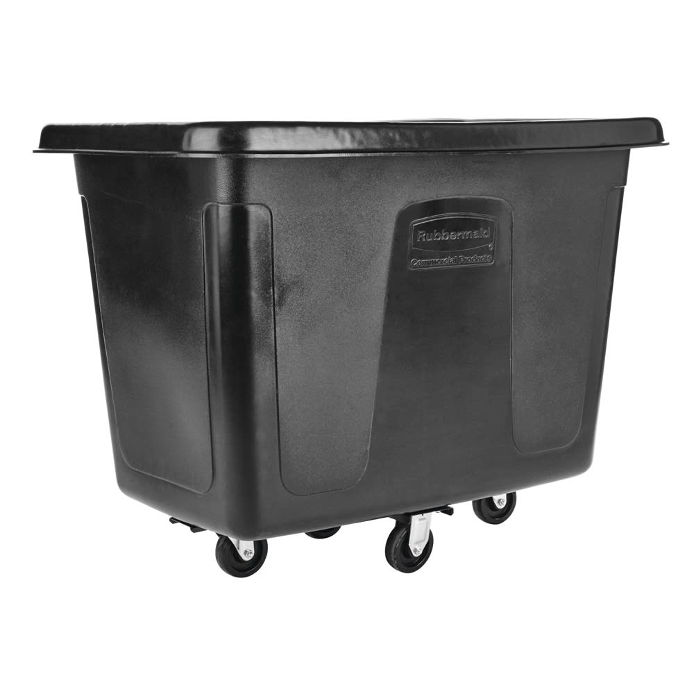 Rubbermaid FG461200 BLA Trash Cart w/ 400 lb Capacity, Black