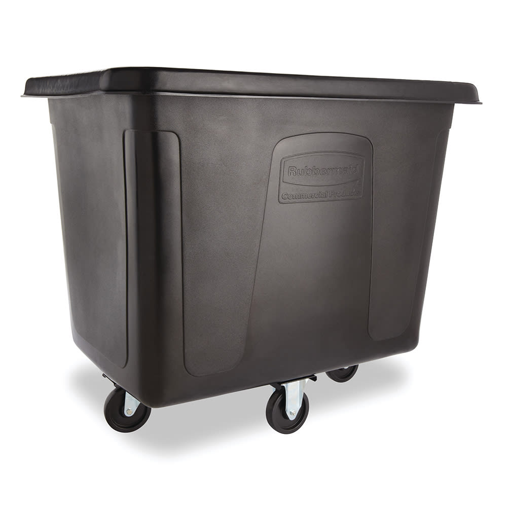 Rubbermaid FG461600 BLA Trash Cart w/ 500 lb Capacity, Black