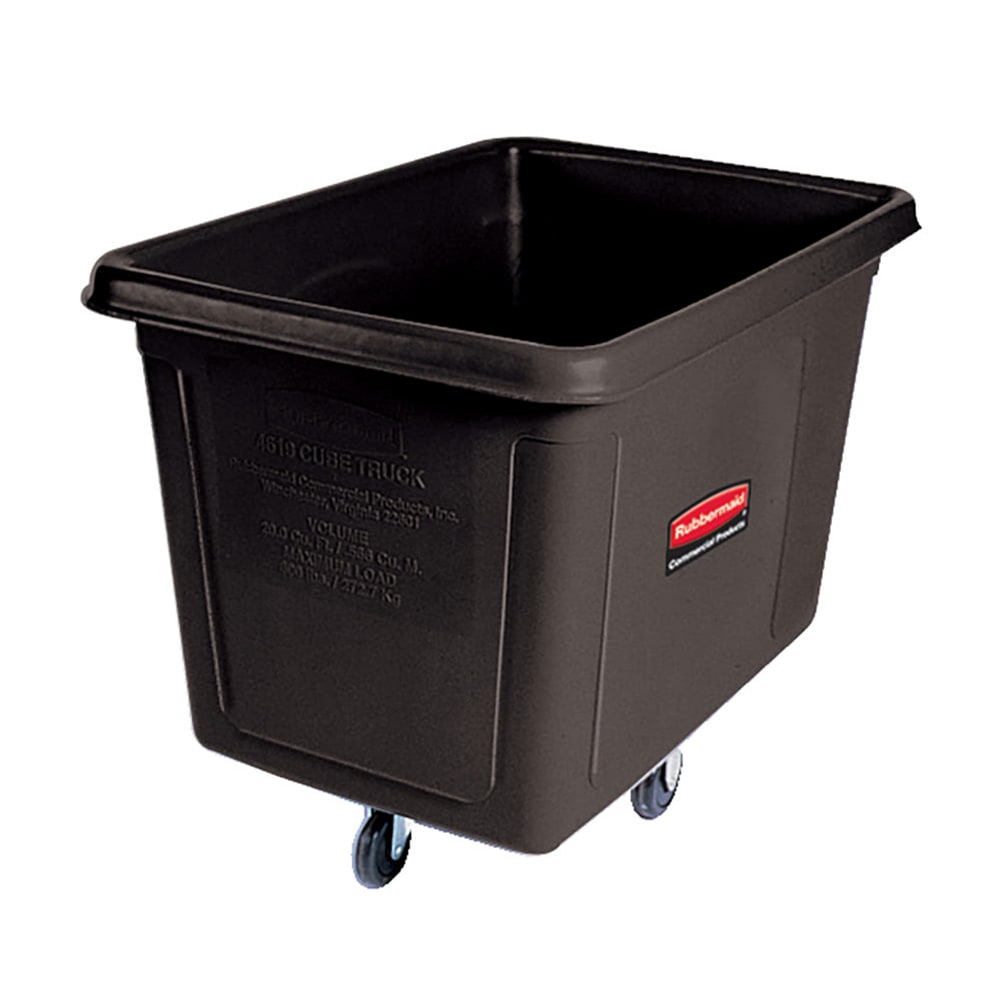 Rubbermaid FG461900 BLA Trash Cart w/ 600 lb Capacity, Black