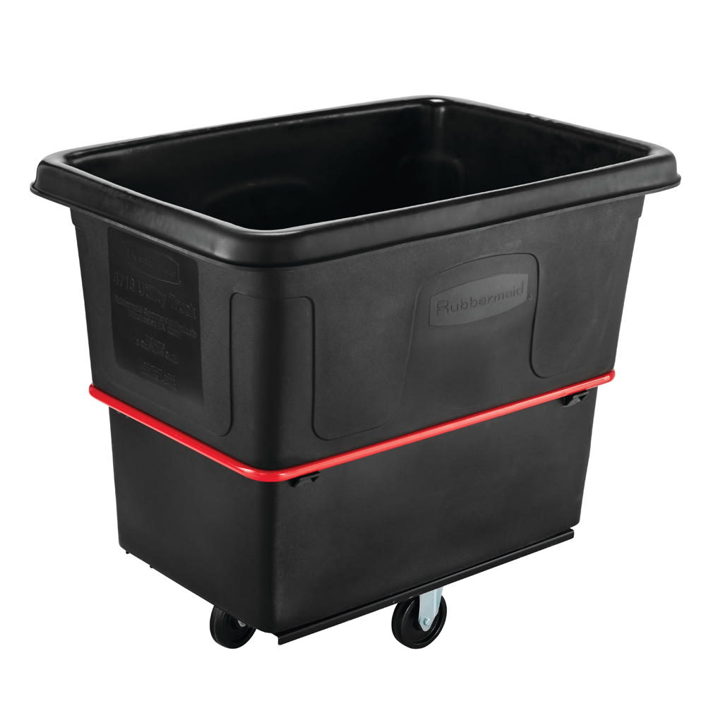 Rubbermaid FG471600 BLA Trash Cart w/ 1000 lb Capacity, Black