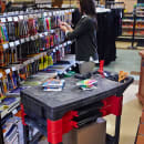 Rubbermaid FG618000 BLA 2 Level Polymer Utility Cart w/ 330 lb Capacity, Flat Ledges thumbnail 12