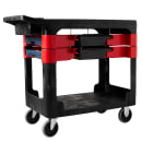Rubbermaid FG618000 BLA 2 Level Polymer Utility Cart w/ 330 lb Capacity, Flat Ledges thumbnail 2