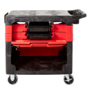 Rubbermaid FG618088 BLA 2 Level Polymer Utility Cart w/ 330 lb Capacity, Flat Ledges thumbnail 7