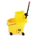 Rubbermaid FG748000YEL 26 qt WaveBrake Mop Bucket Combo - Side Press Wringer, Plastic, Yellow thumbnail 2