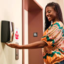 Rubbermaid FG750411 1100 ml Touch Free Wall Mount AutoFoam Soap Dispenser, Black/Chrome thumbnail 2