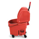 Rubbermaid FG757888 RED 35 qt WaveBrake Mop Bucket Combo - Down Press Wringer, Plastic, Red thumbnail 2
