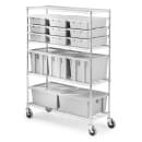 Rubbermaid FG9G8000CHRM 50" NSF 4-Tier Chrome Wire Shelf Kit - Mobile, 18"W, 67"H thumbnail 3