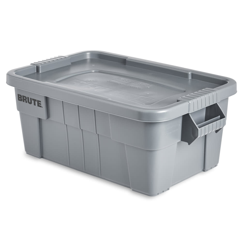 Rubbermaid FG9S3000 GRAY BRUTE® Bus Box w/ Lid - 27 9/10" x 16 1/2" x 10 7/10" , Gray