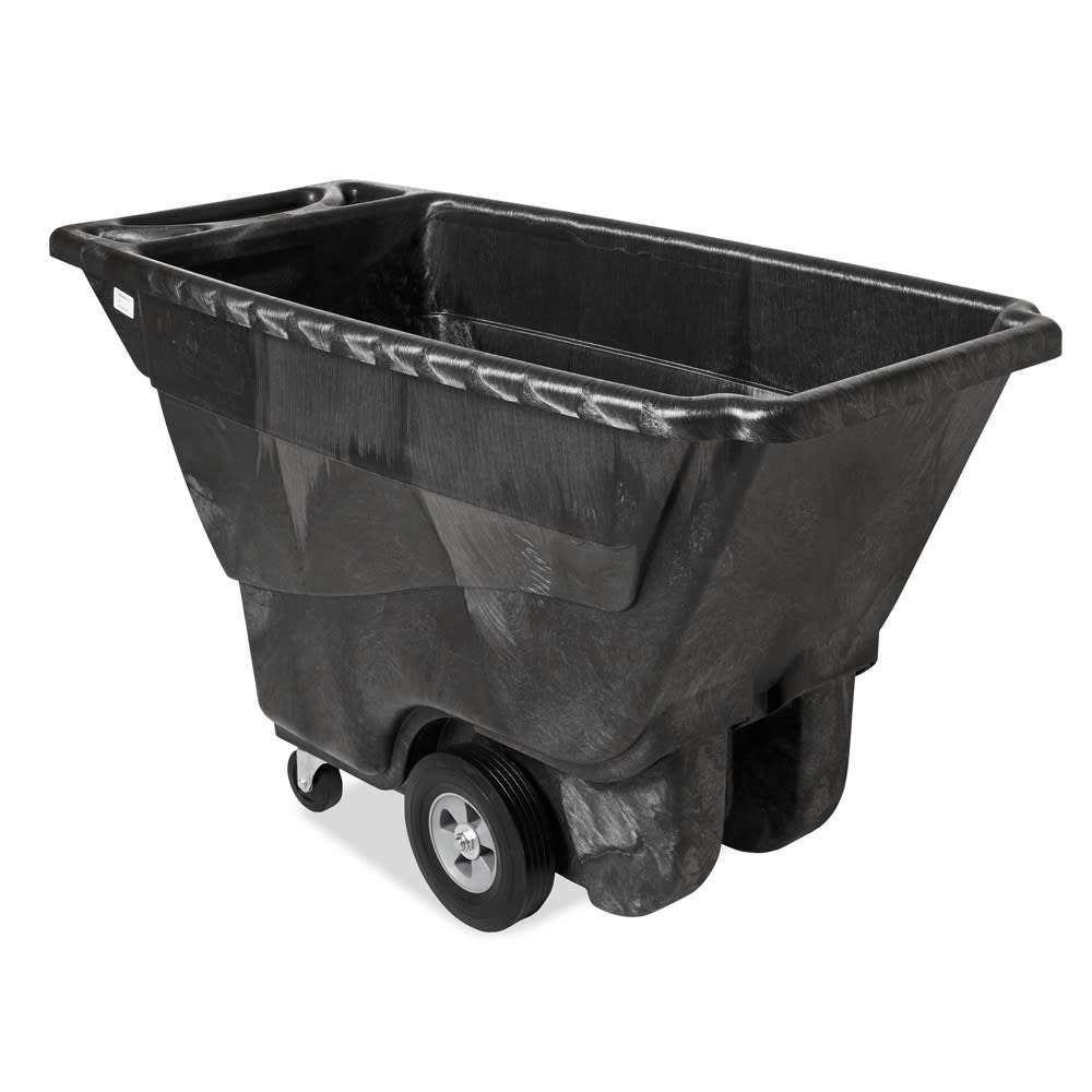 Rubbermaid FG9T1400 BLA 1/2 cu yd Trash Cart w/ 850 lb Capacity, Black