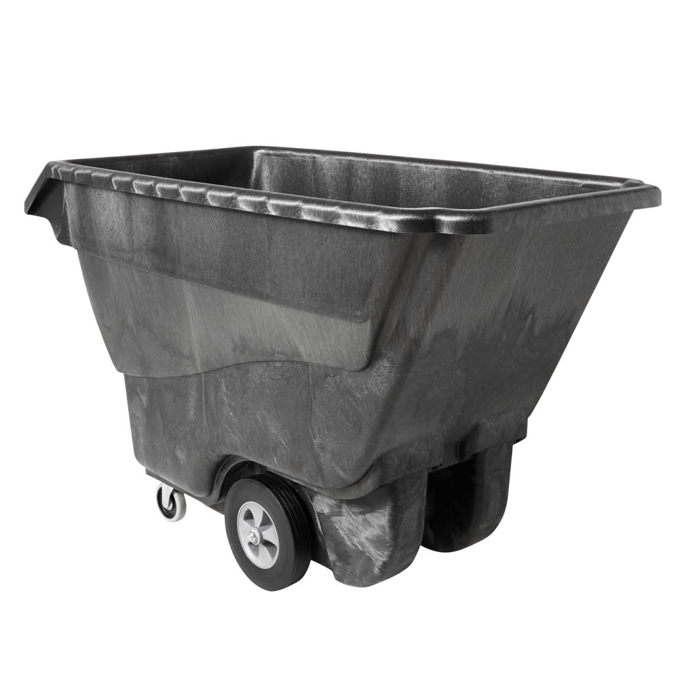 Rubbermaid FG9T1500 BLA 1 cu yd Trash Cart w/ 1250 lb Capacity, Black