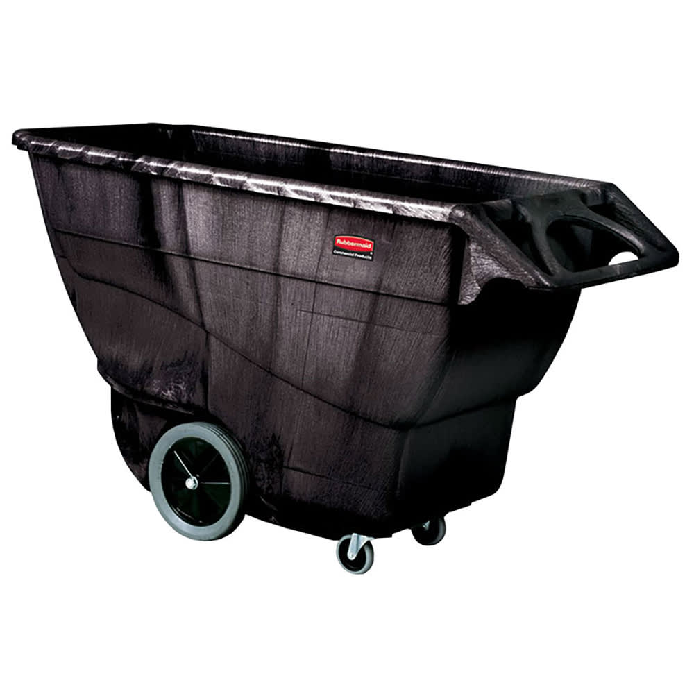 Rubbermaid FG9T1600 BLA 1 cu yd Trash Cart w/ 2100 lb Capacity, Black