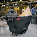 Rubbermaid FG9T1600 BLA 1 cu yd Trash Cart w/ 2100 lb Capacity, Black thumbnail 2