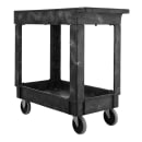 Rubbermaid FG9T6600BLA 2 Level Polymer Utility Cart w/ 500 lb Capacity, Raised Ledges thumbnail 2