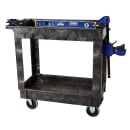Rubbermaid FG9T6600BLA 2 Level Polymer Utility Cart w/ 500 lb Capacity, Raised Ledges thumbnail 4