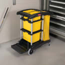 Rubbermaid FG9T7300 BLA Janitor Cart w/ Tub Accommodation, Black/Yellow thumbnail 2