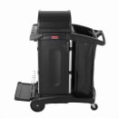 Rubbermaid FG9T7500 BLA Janitor Cart w/ Dome Top, Black/Yellow thumbnail 2