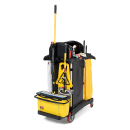 Rubbermaid FG9T7500 BLA Janitor Cart w/ Dome Top, Black/Yellow thumbnail 5