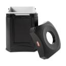 Rubbermaid FG9W0200 BLA 35 gal Landmark Funnel Top Trash Container - Panel Frame, Rigid Liner, Black thumbnail 4