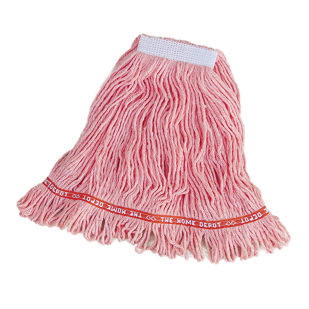 Rubbermaid FGA25206OR00 Medium Wet Mop Head - 5" Headband, 4 Ply Cotton/Synthetic Blend, Orange