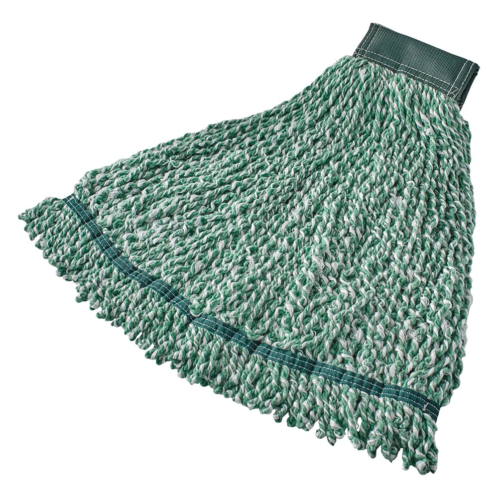 Rubbermaid FGA85306GR00 Large String Mop Head - 5" Headband, Microfiber/Antimicrobial Yarn Blend, Green