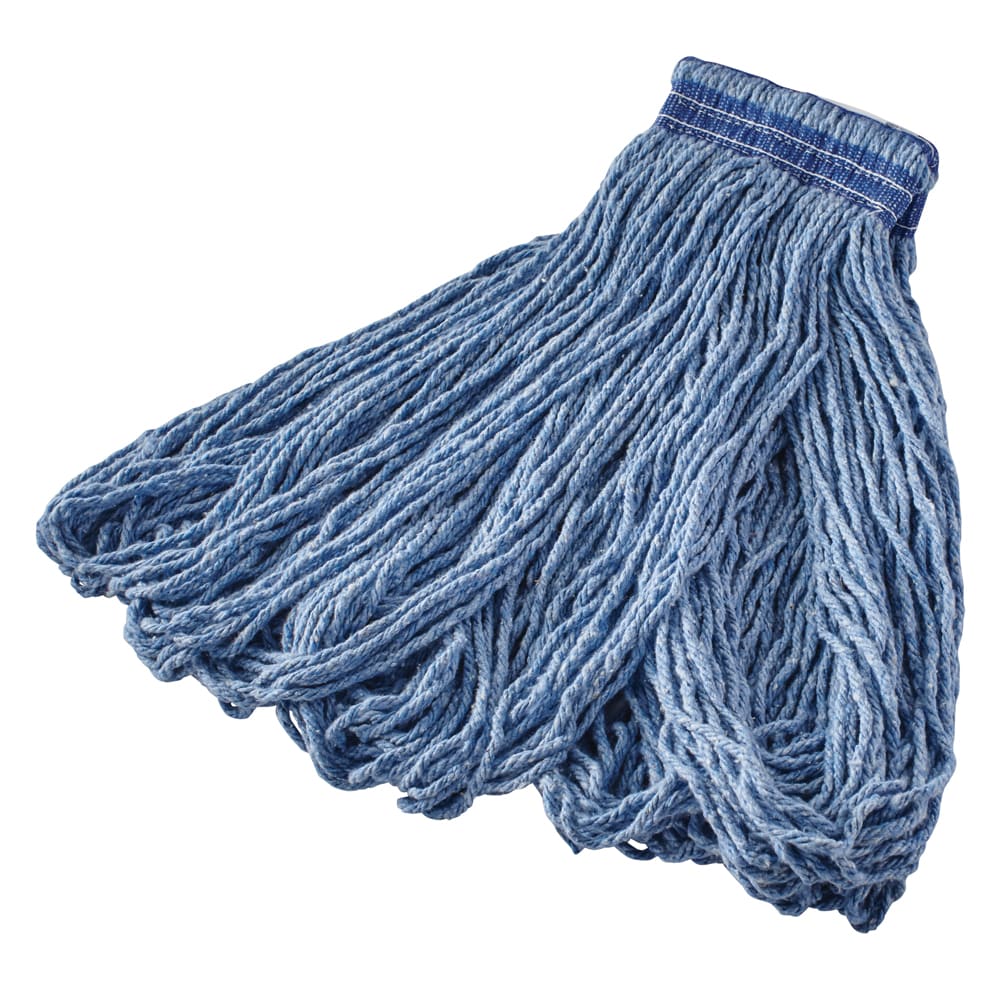 Rubbermaid FGE23800BL00 24 oz Looped-End Mop Head - Cotton/Synthetic, Blue