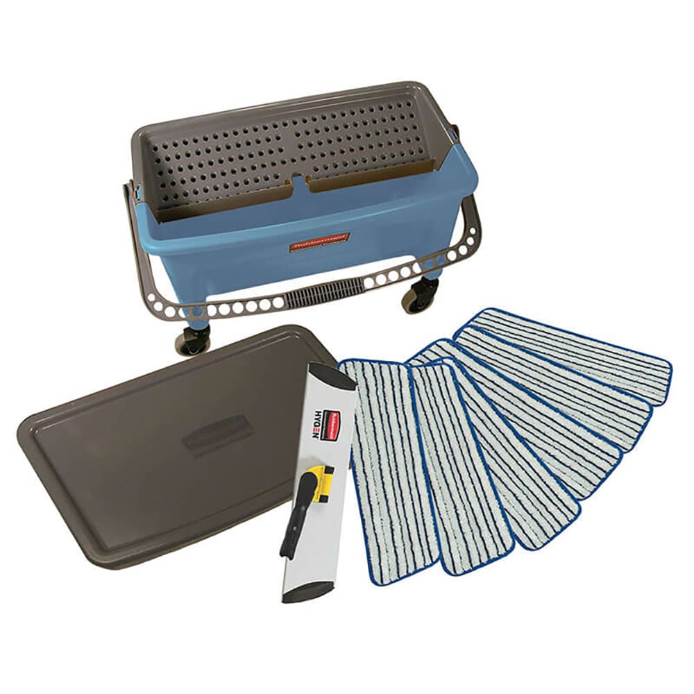 Rubbermaid FGQ050000000 Microfiber Finish Kit w/ Bucket, Frame & Pads