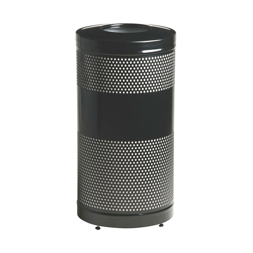 Rubbermaid FGS3ETBKPL 25-gal Cans Recycle Bin - Indoor/Outdoor, Decorative