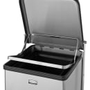 Rubbermaid FGST12SSPL 6 1/2 gal Square Metal Step Trash Can, 12"L x 12"W x 23"H, Stainless thumbnail 3