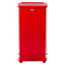 Rubbermaid FGST24EPLRD 24-gal Square Plastic Step Trash Can, 15"L x 15"W x 30"H, Red thumbnail 2