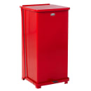 Rubbermaid FGST24EPLRD 24-gal Square Plastic Step Trash Can, 15"L x 15"W x 30"H, Red thumbnail 3